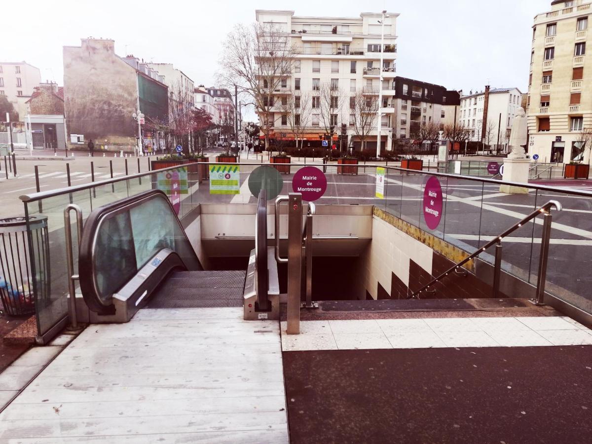 Studio dans un quartier résidentiel à Montrouge avec le métro à 2 min Esterno foto